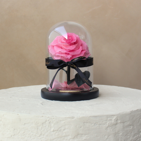 Mini Everlasting Rose Dome | Bright Pink