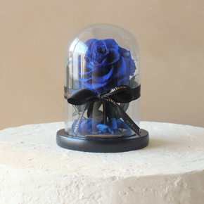 Mini Everlasting Rose Dome | Royal blue