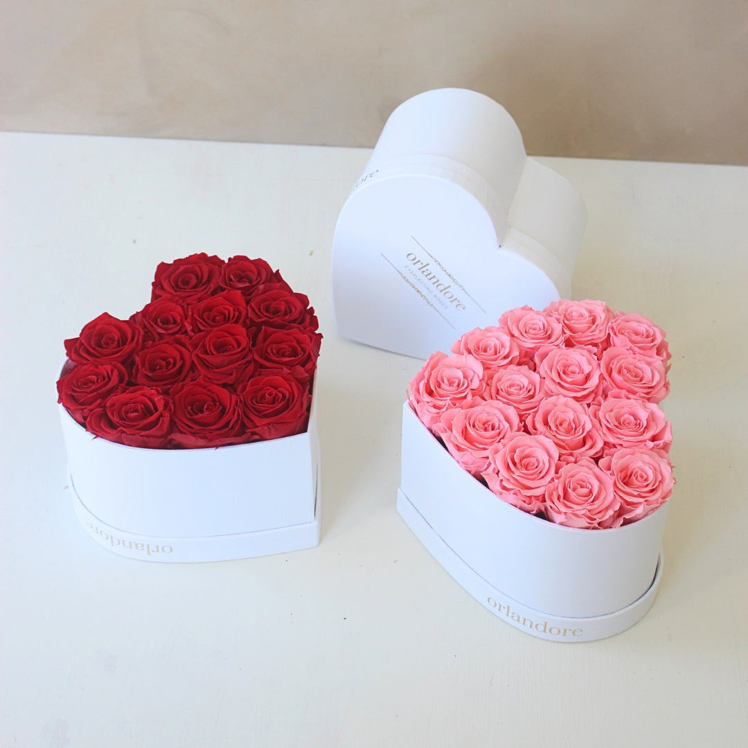 Small Heart Box – Orlandore Everlasting Roses