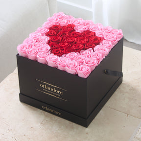 Grand Square Box - Heart Design
