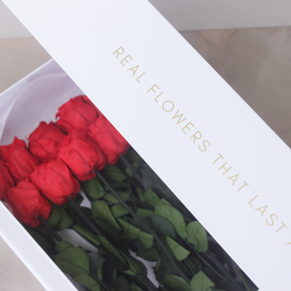 Long Stem Roses Box Long Stemmed Roses (with gift box) – Orlandore Everlasting Roses