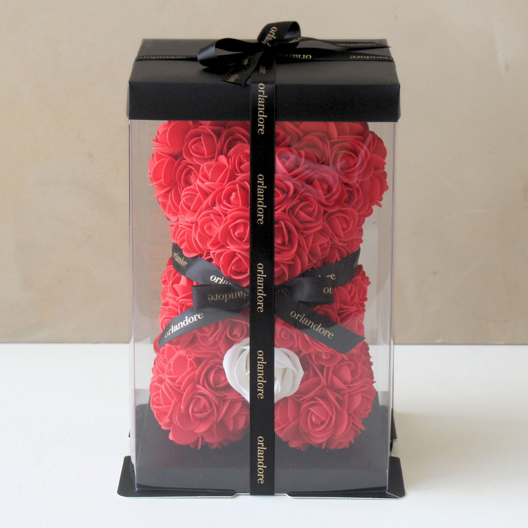 Red Rose Bear - 25cm